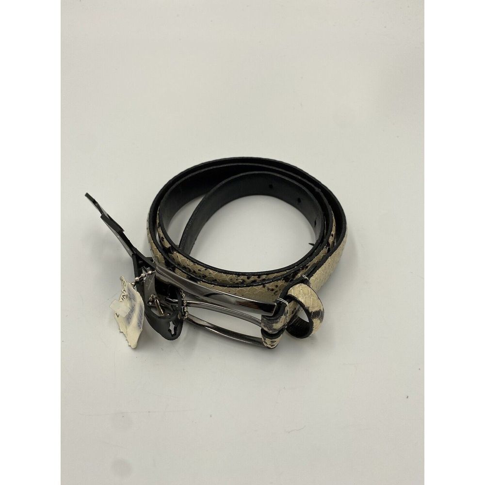 WCM‎ New York Women's Italian Calf Skin Leather Lined Snake Print Belt